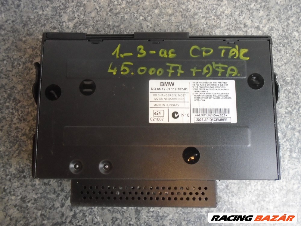 [GYÁRI BONTOTT] BMW - CD TÁR / 1-ES / 3-AS / E81 ;E87+LCI ; E90 ; E91 ; E92  2. kép
